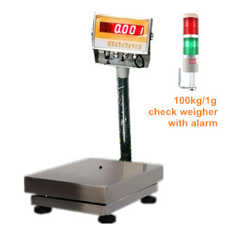 60kg 1g Industrial 300*400mm Bench Scale stainless steel With Alarm RS485 LED/LCD Display 220VAC